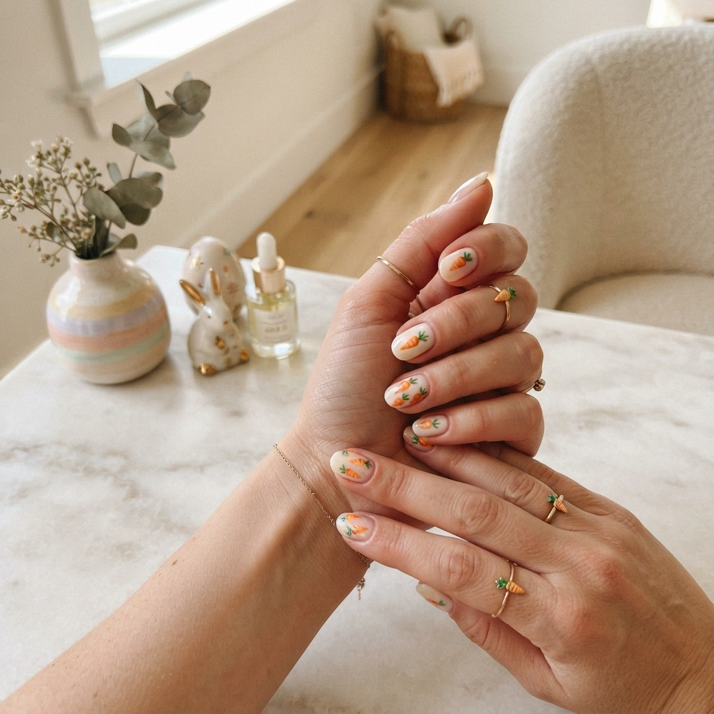 Carrot Accent Nails