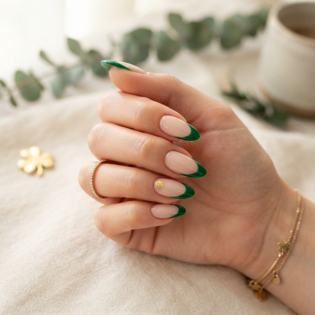 Classic Green French Tips