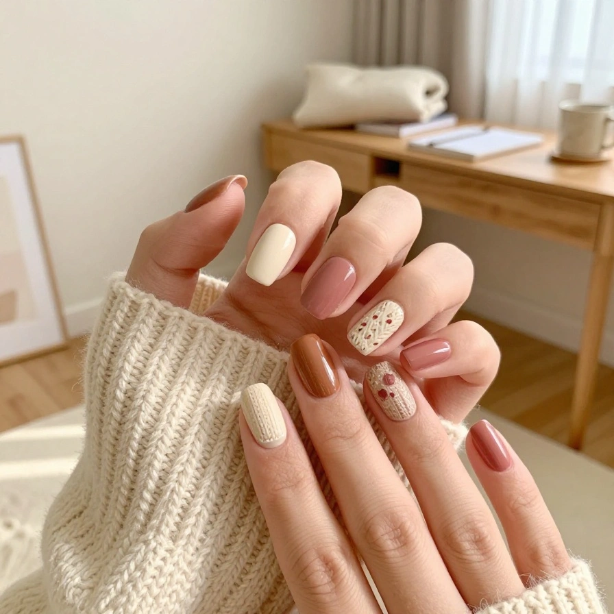 Cozy Sweater Nails