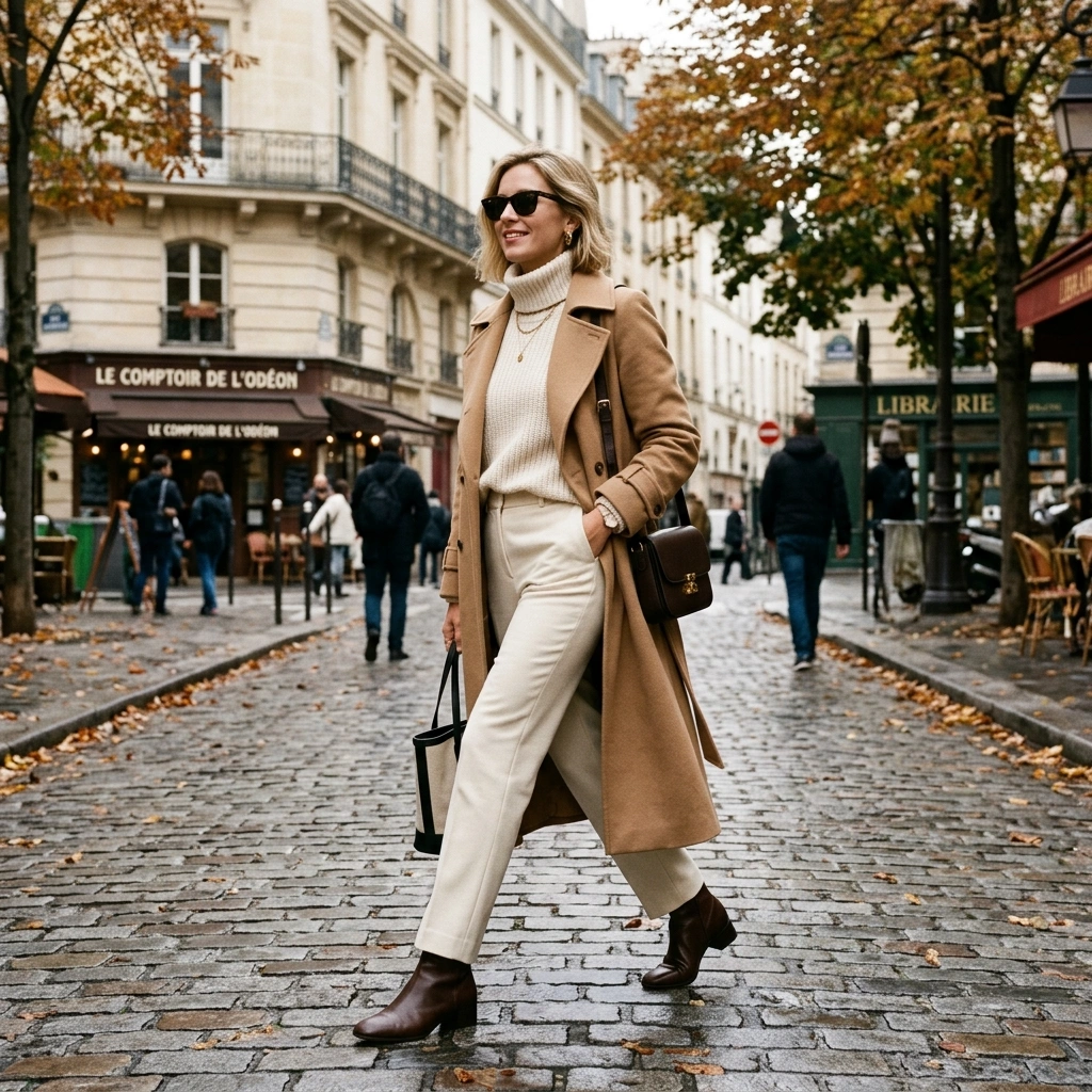 Cream Turtleneck Layers
