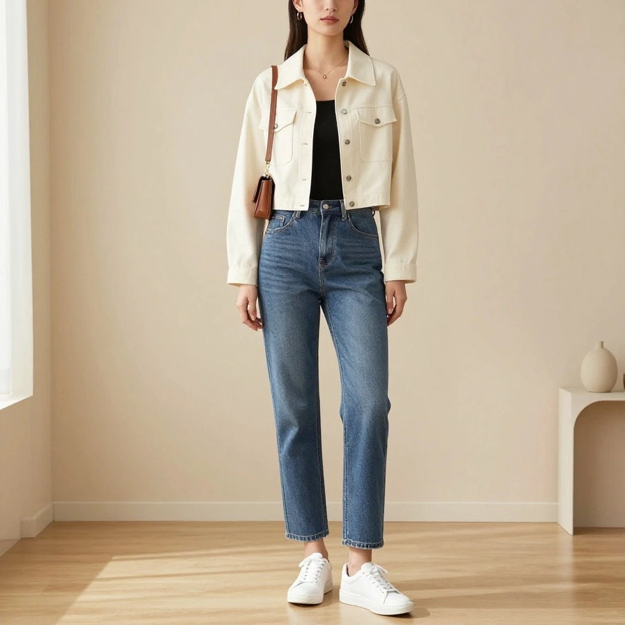 Cropped Jacket Combo