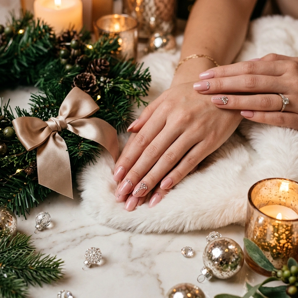 Crystal Accent Nails
