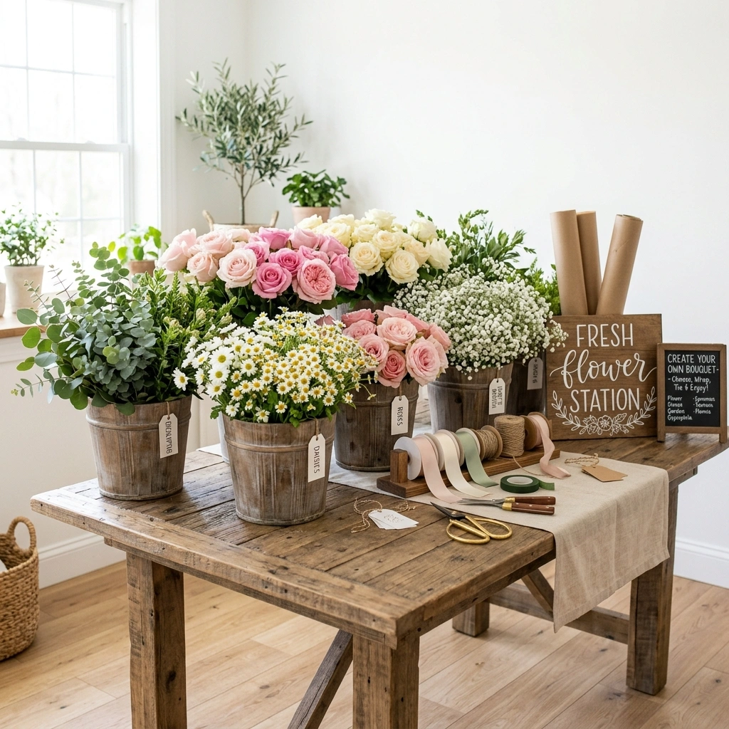 DIY Flower Bar