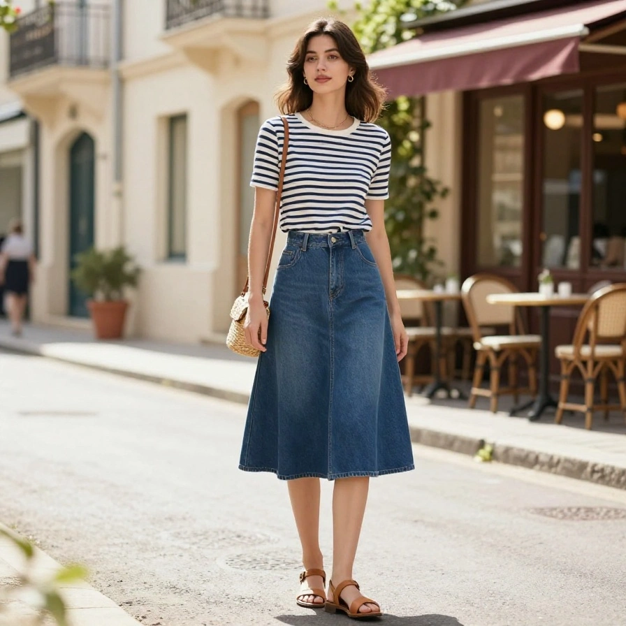 Denim Skirt Pairing