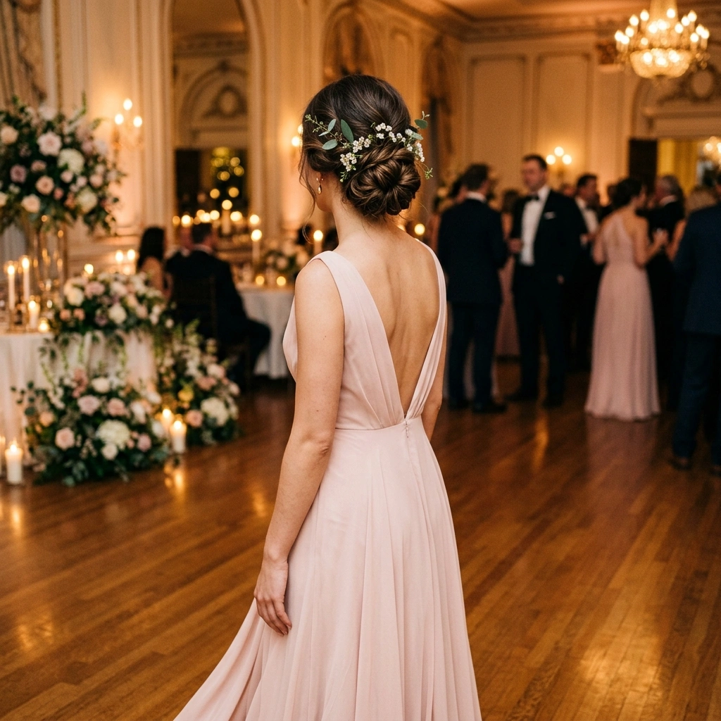 Floral Accent Bun