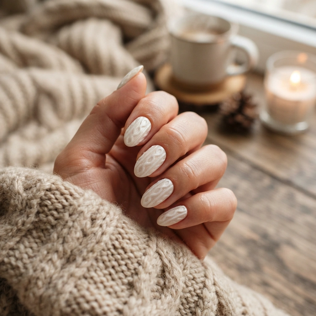 Frosted Sweater Nails
