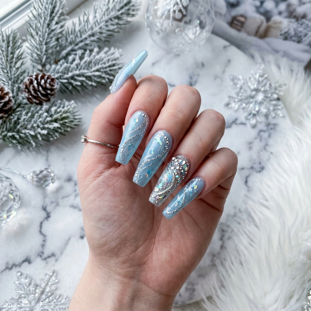Frozen Crystal Swirls