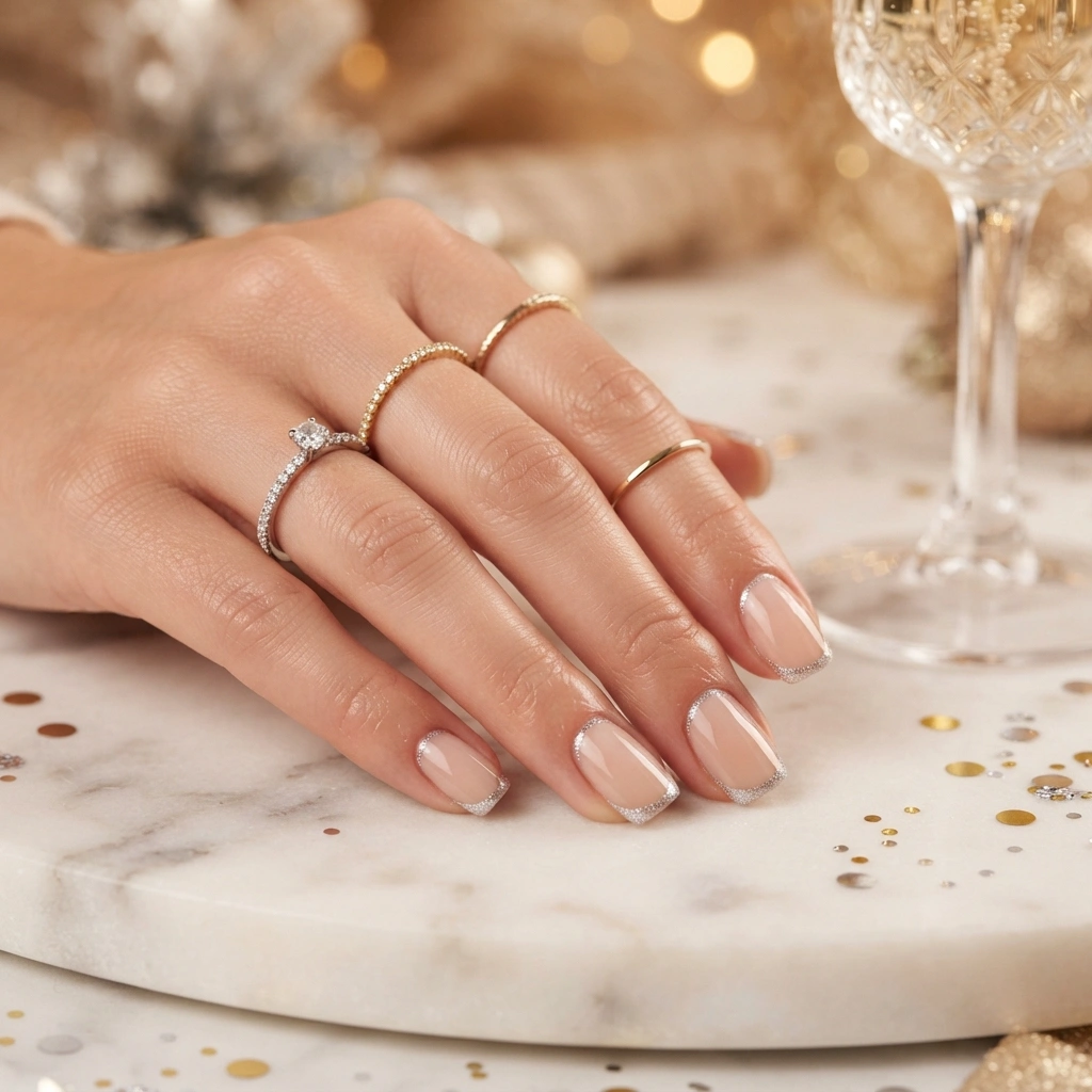 Glitter French Outline