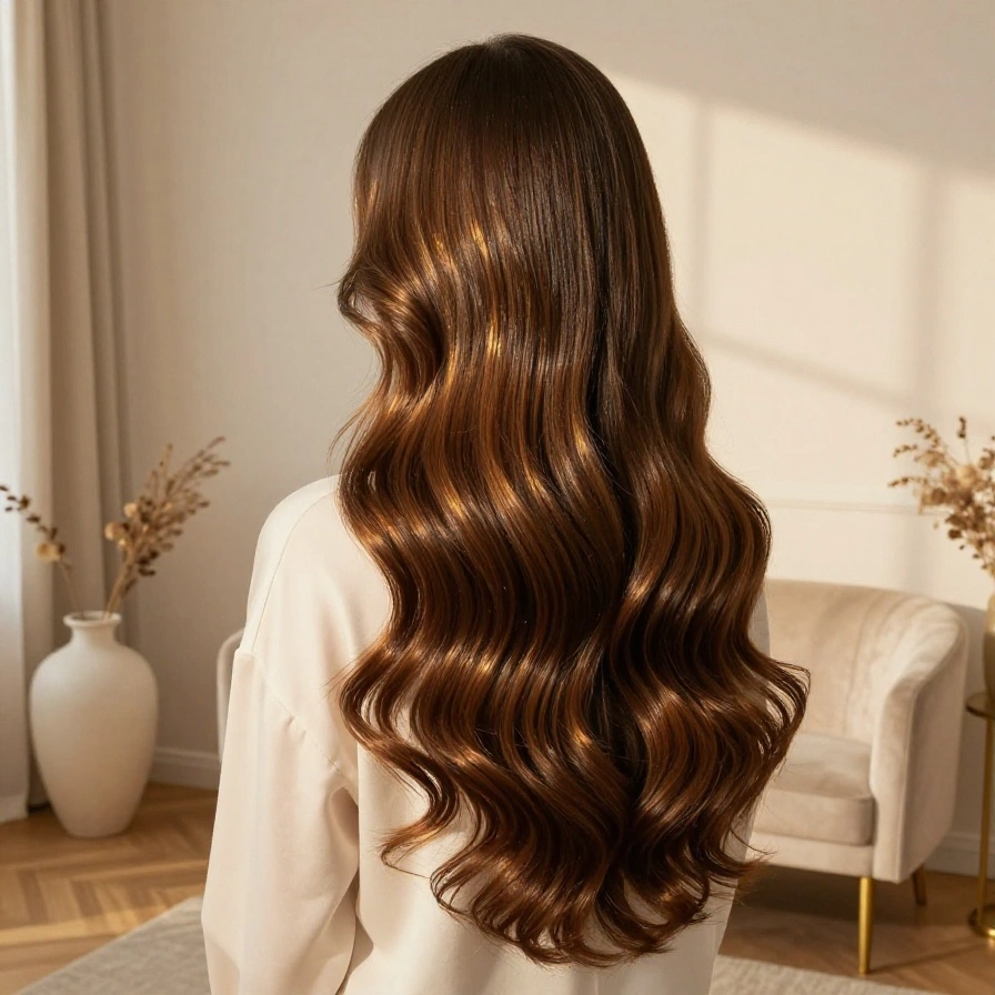 Glossy Golden Brunette