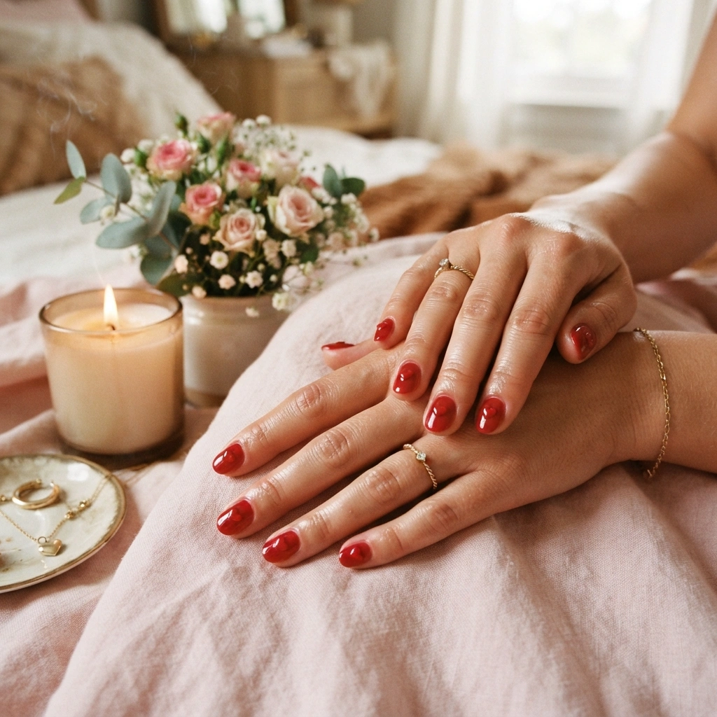 Glossy Red Hearts