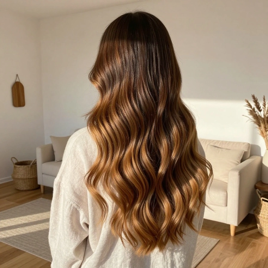 Golden Balayage Brunette