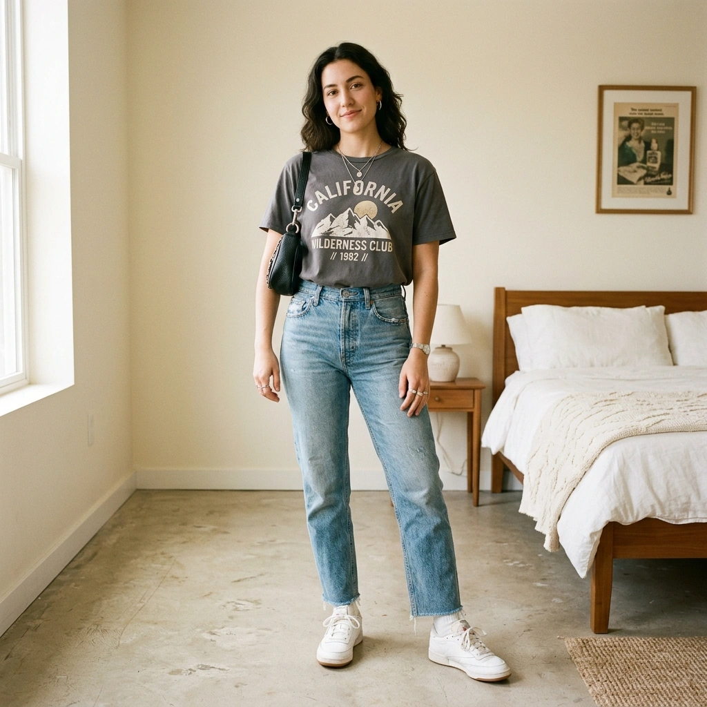 Graphic Tee Denim
