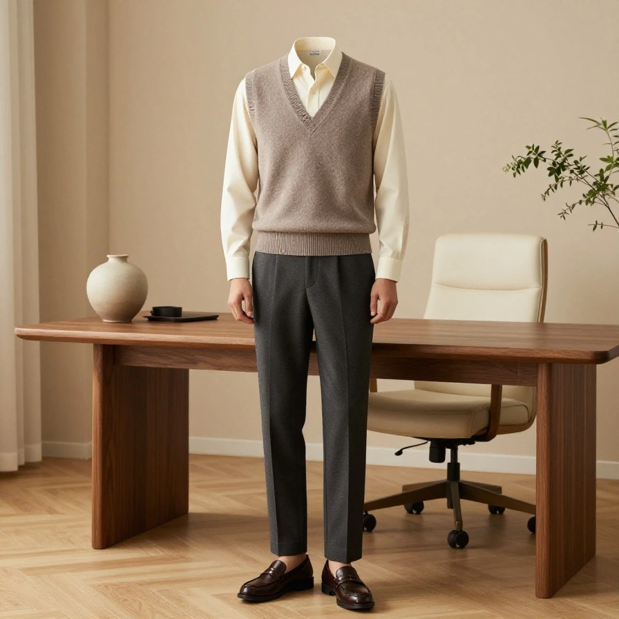 Knit Vest Layers