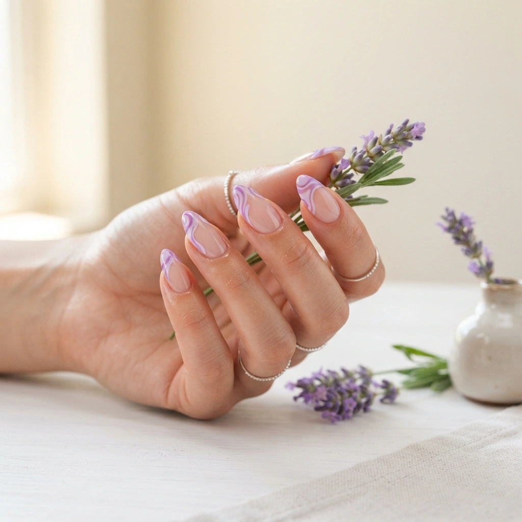 Lavender Swirl Tips