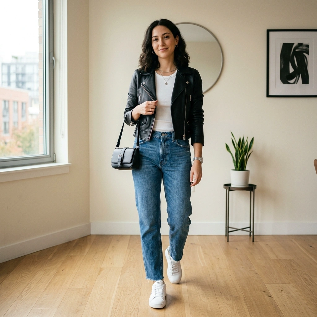 Leather Jacket Denim