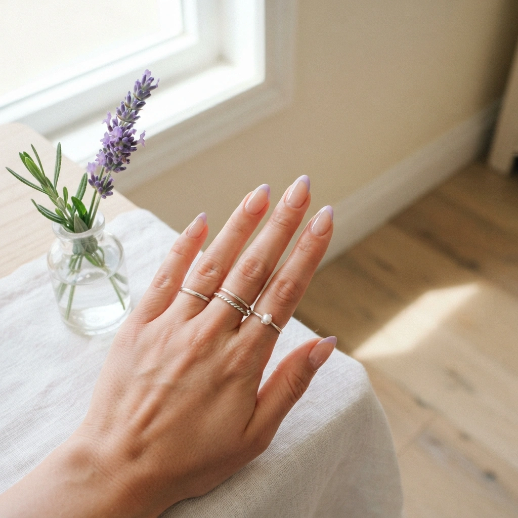 Lilac French Tips
