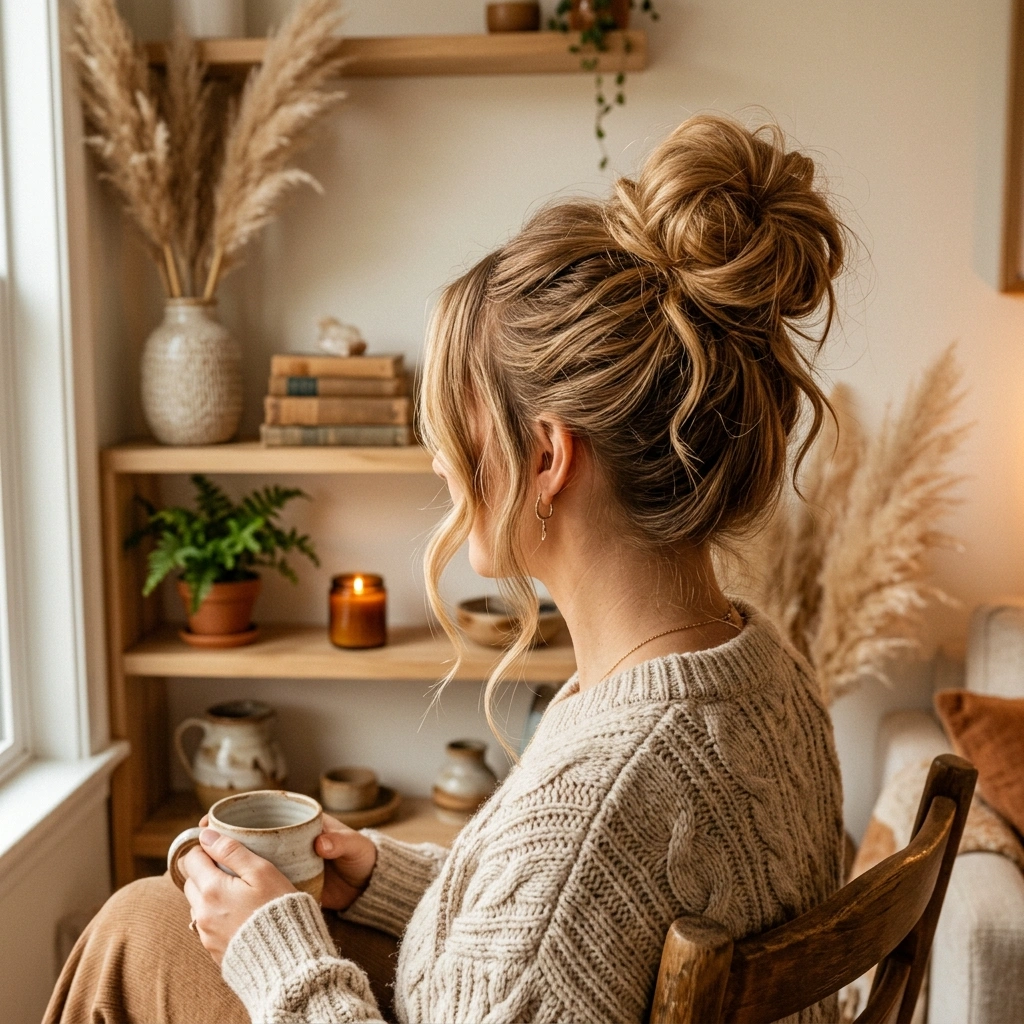 Messy High Bun