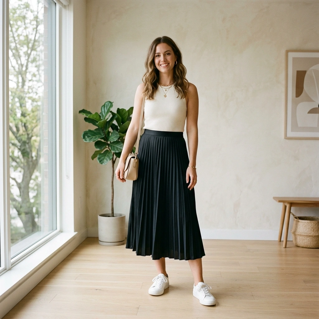 Midi Skirt Sneakers