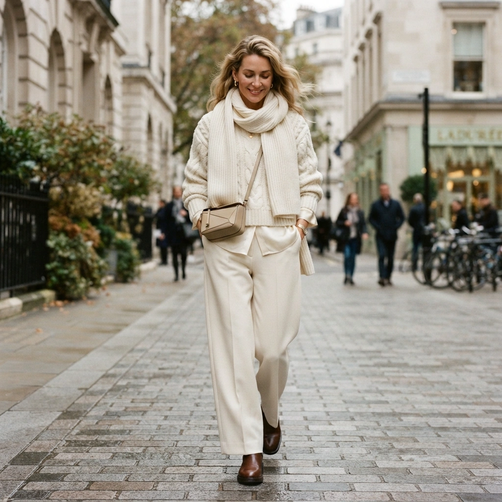 Monochrome Knit Layers
