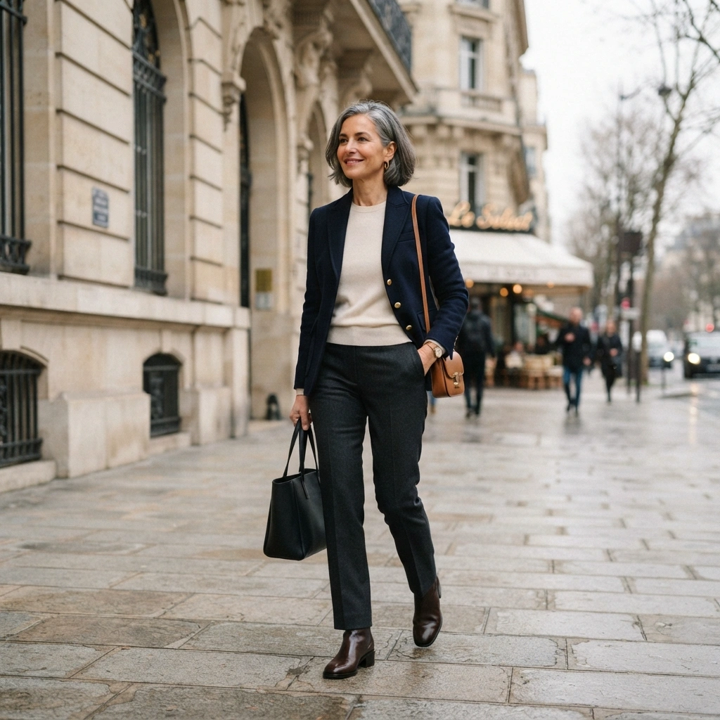 Navy Wool Blazer