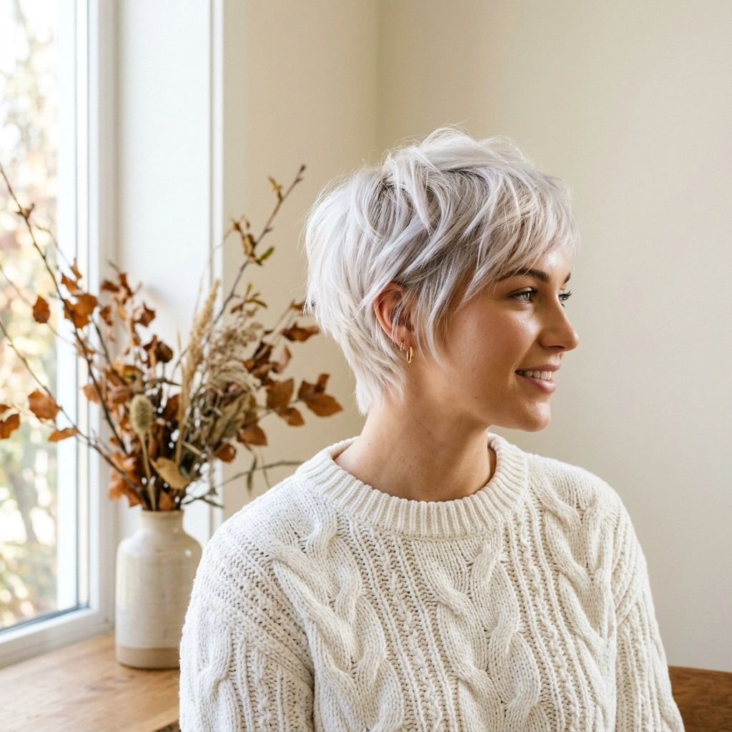 Platinum Choppy Pixie