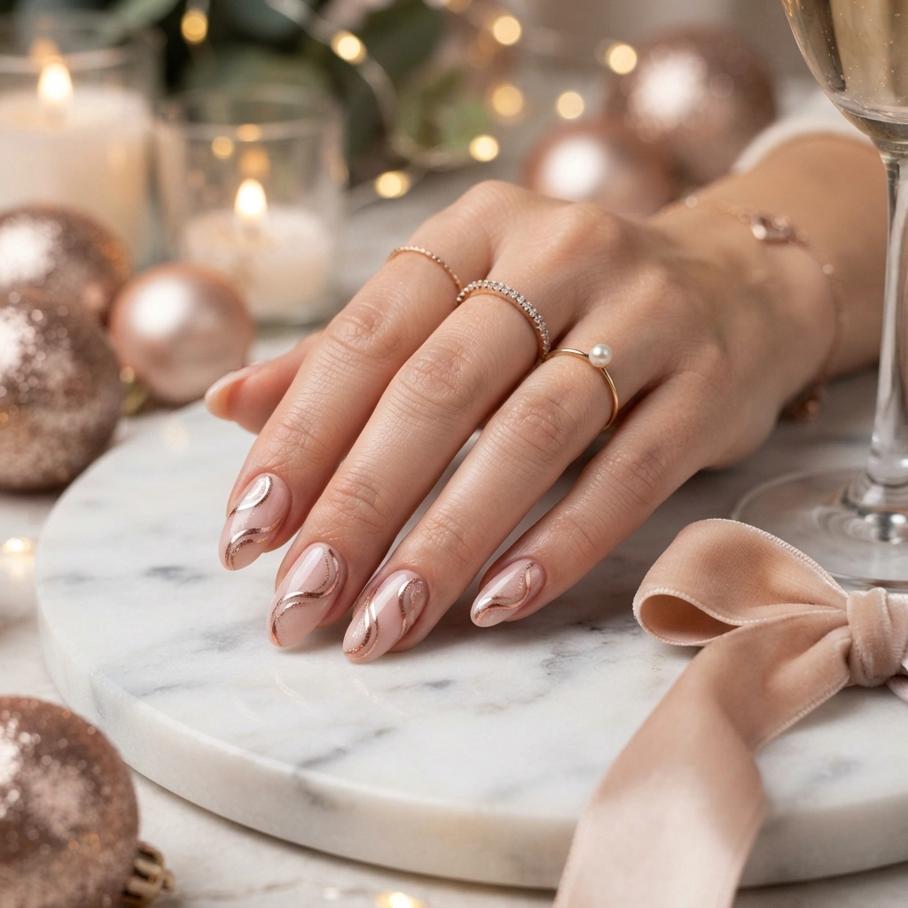 Rose Gold Swirls