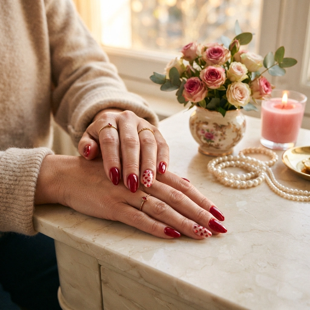 Ruby Heart Glitter