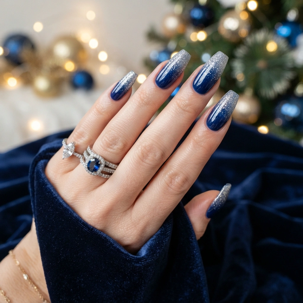 Sapphire Glitter Fade