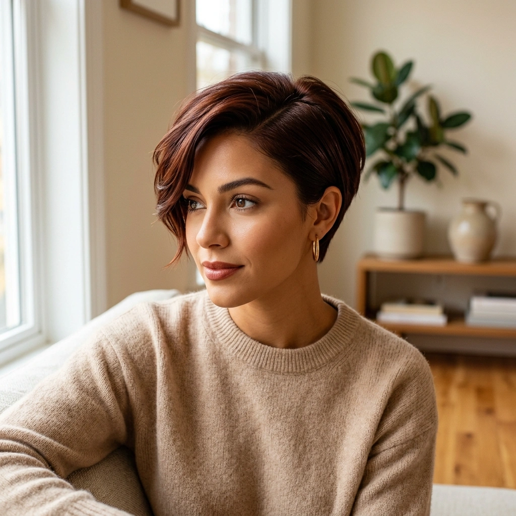 Side-Part Pixie