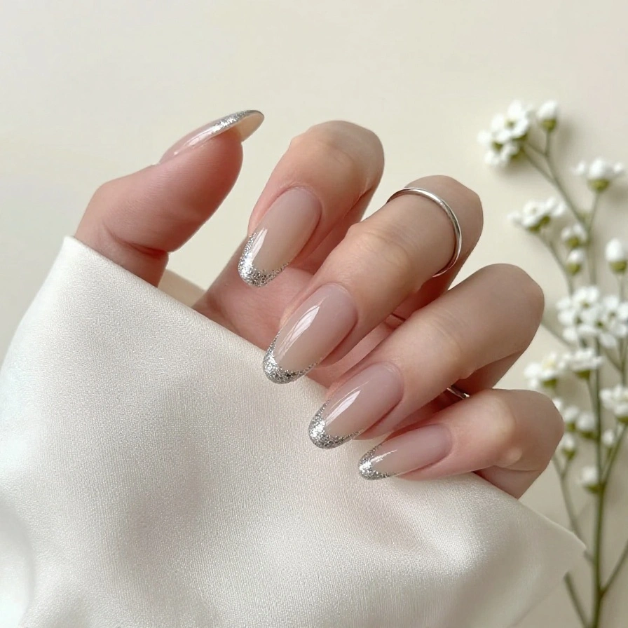 Silver Glitter Edge