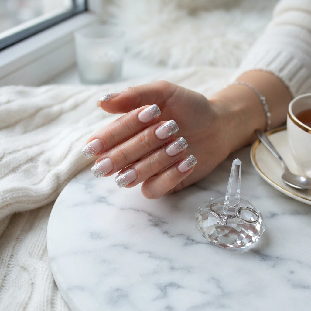 Silver Glitter Fade