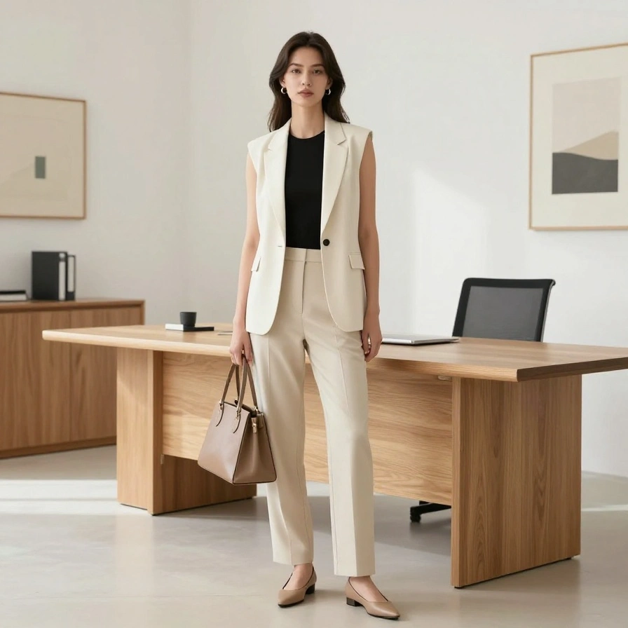 Sleeveless Blazer Outfit