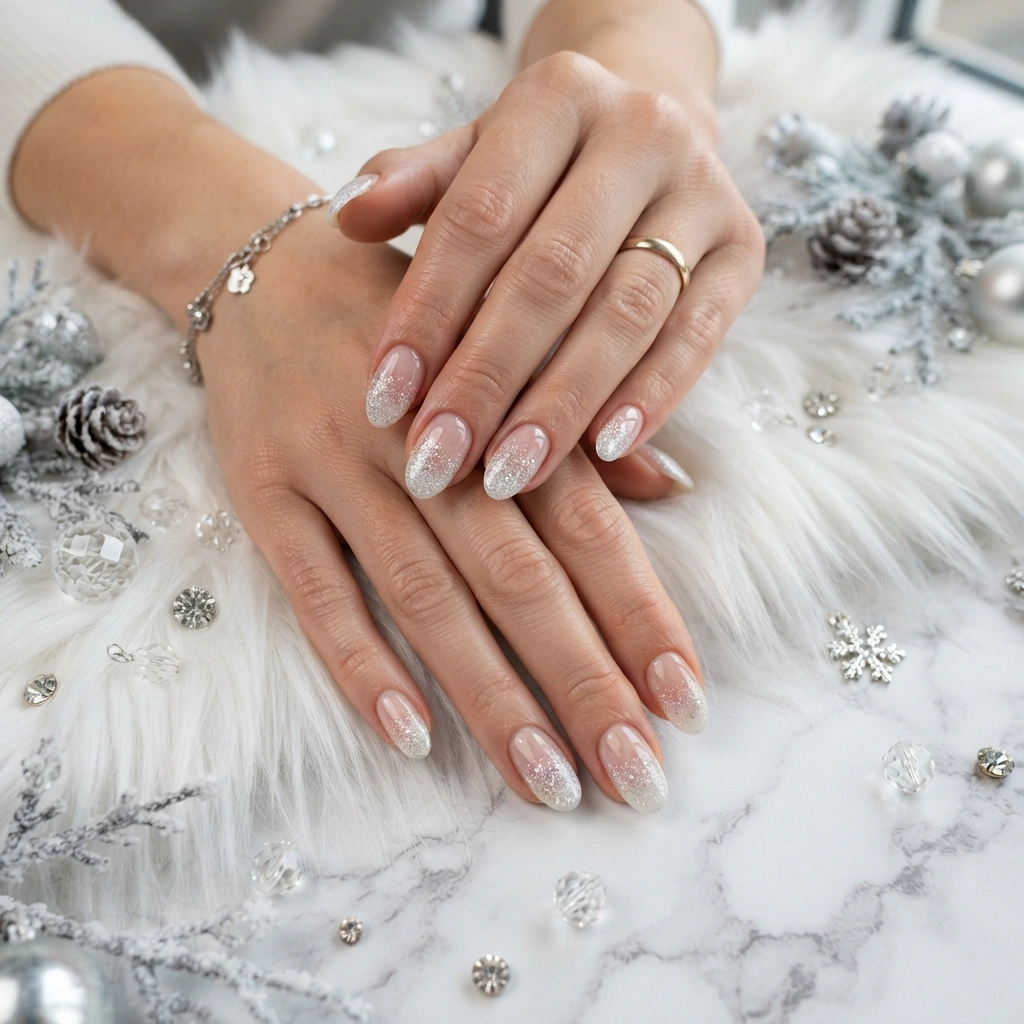 Snowy Glitter Gradient