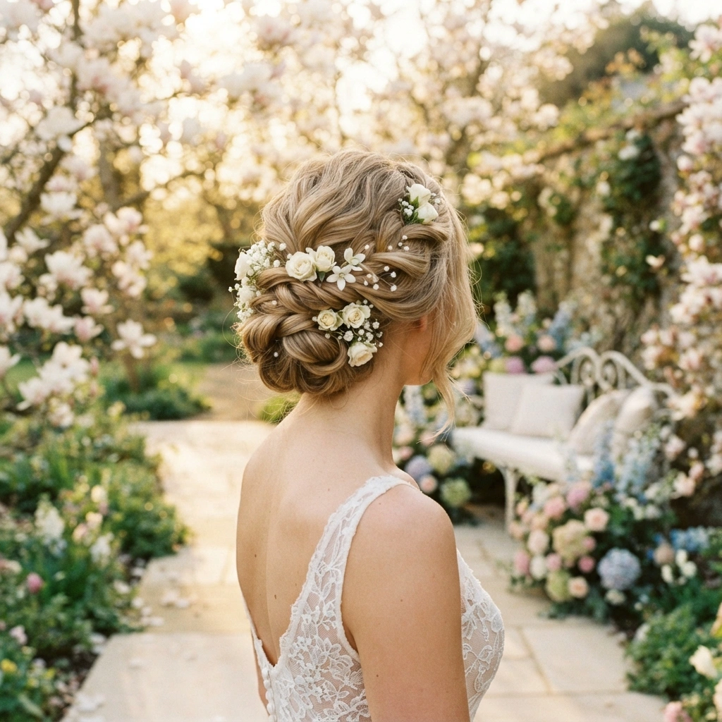 Soft Floral Chignon