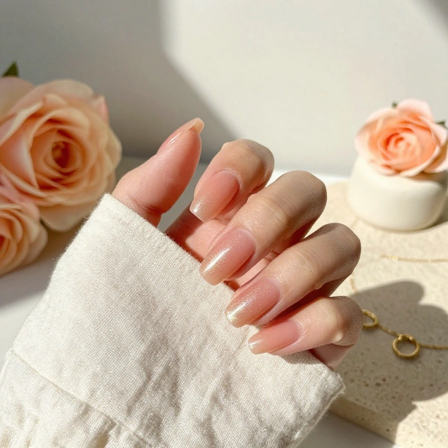 Soft Peach Shimmer
