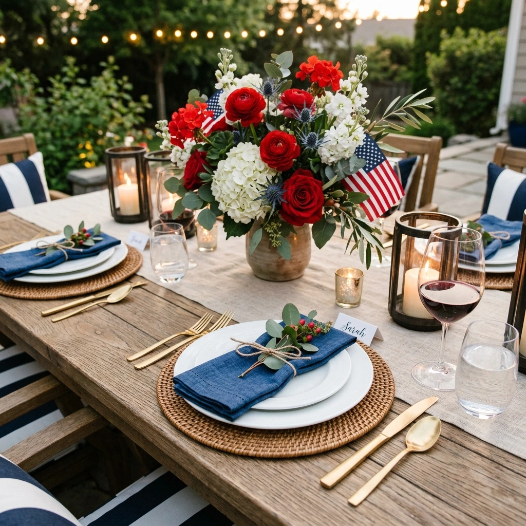 Stars and Stripes Tablescape