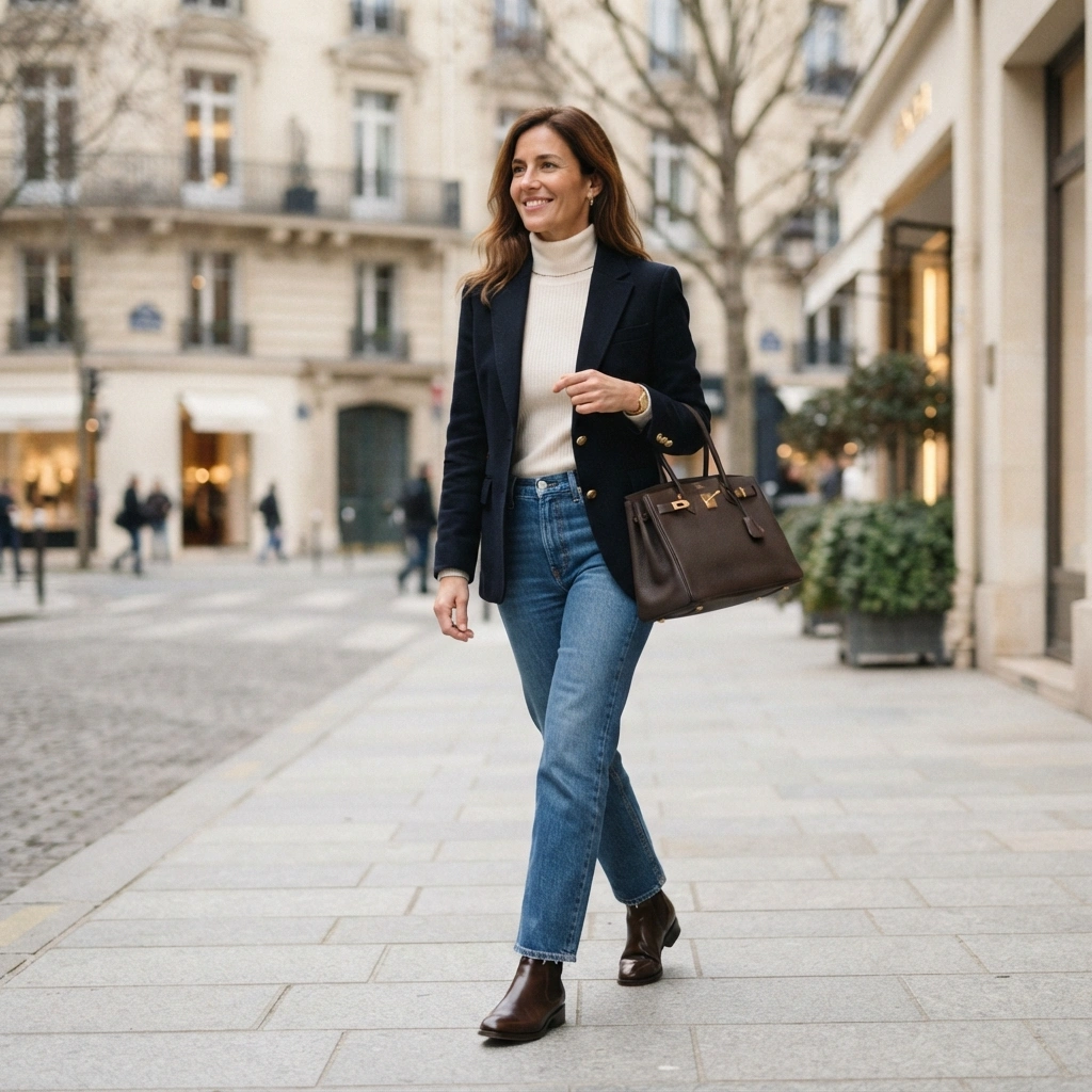 Straight-Leg Denim Pairing