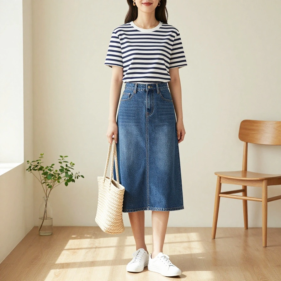 Striped Tee Skirt