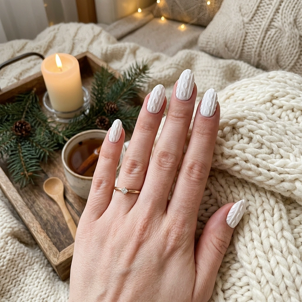 White Cable Knit