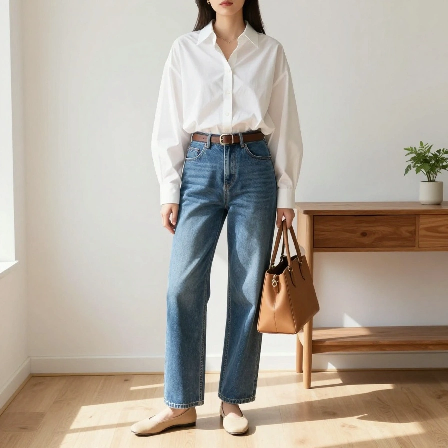 White Shirt Jeans