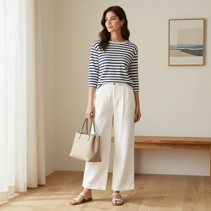 White Trouser Look