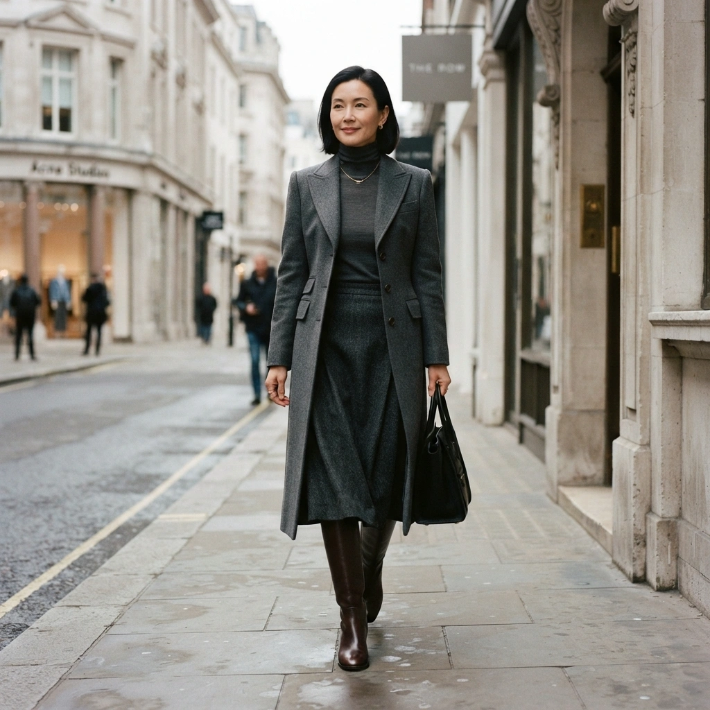 Wool Midi Skirt
