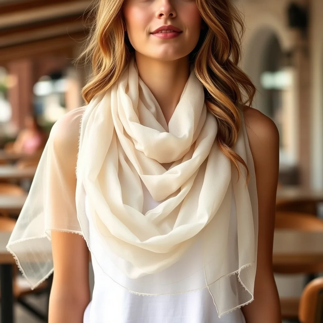 Layered Scarf Shawl Looks - 15 Summer Scarf Outfits for Creative Warm-Weather Style