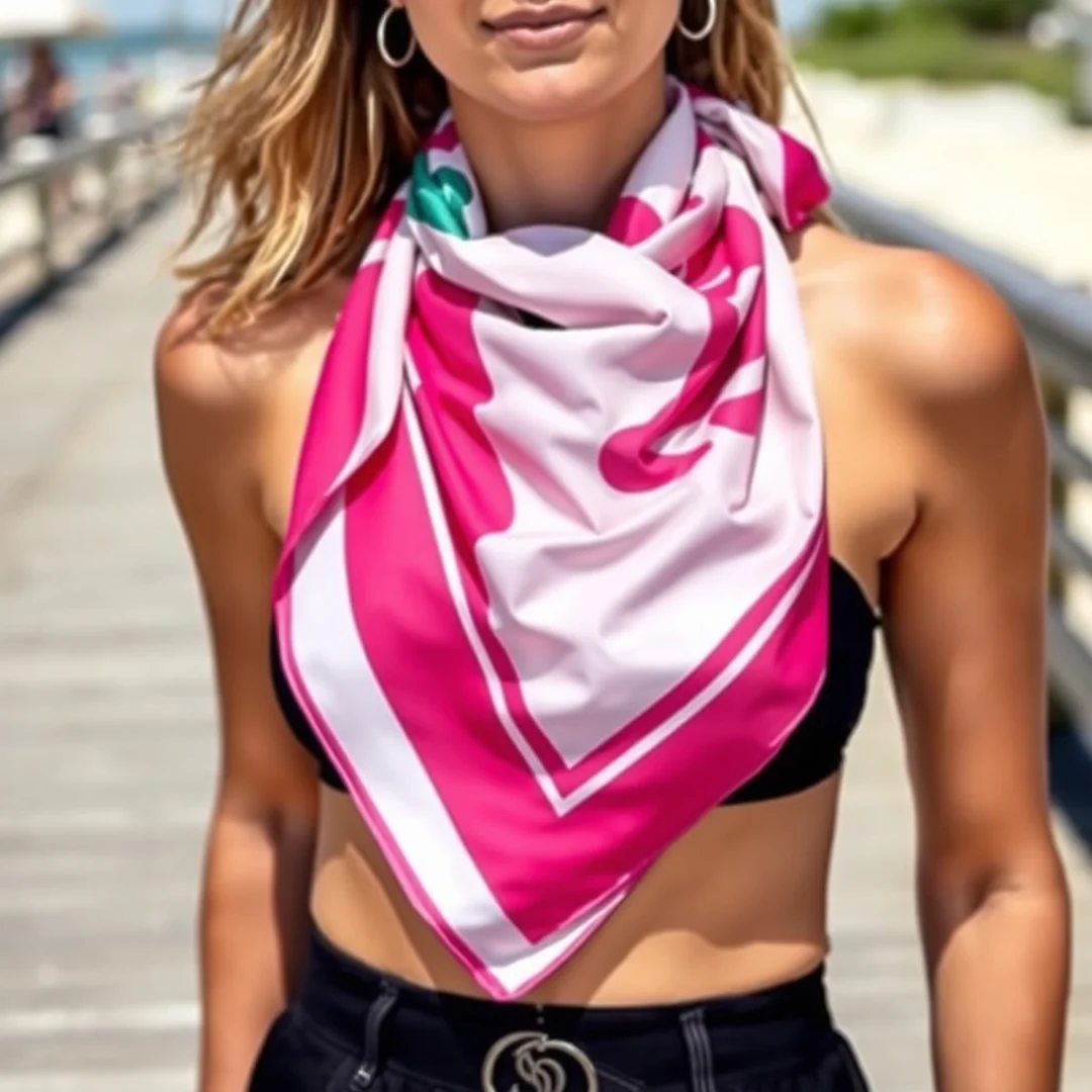 Secure Scarf Tops - 15 Summer Scarf Outfits for Creative Warm-Weather Style