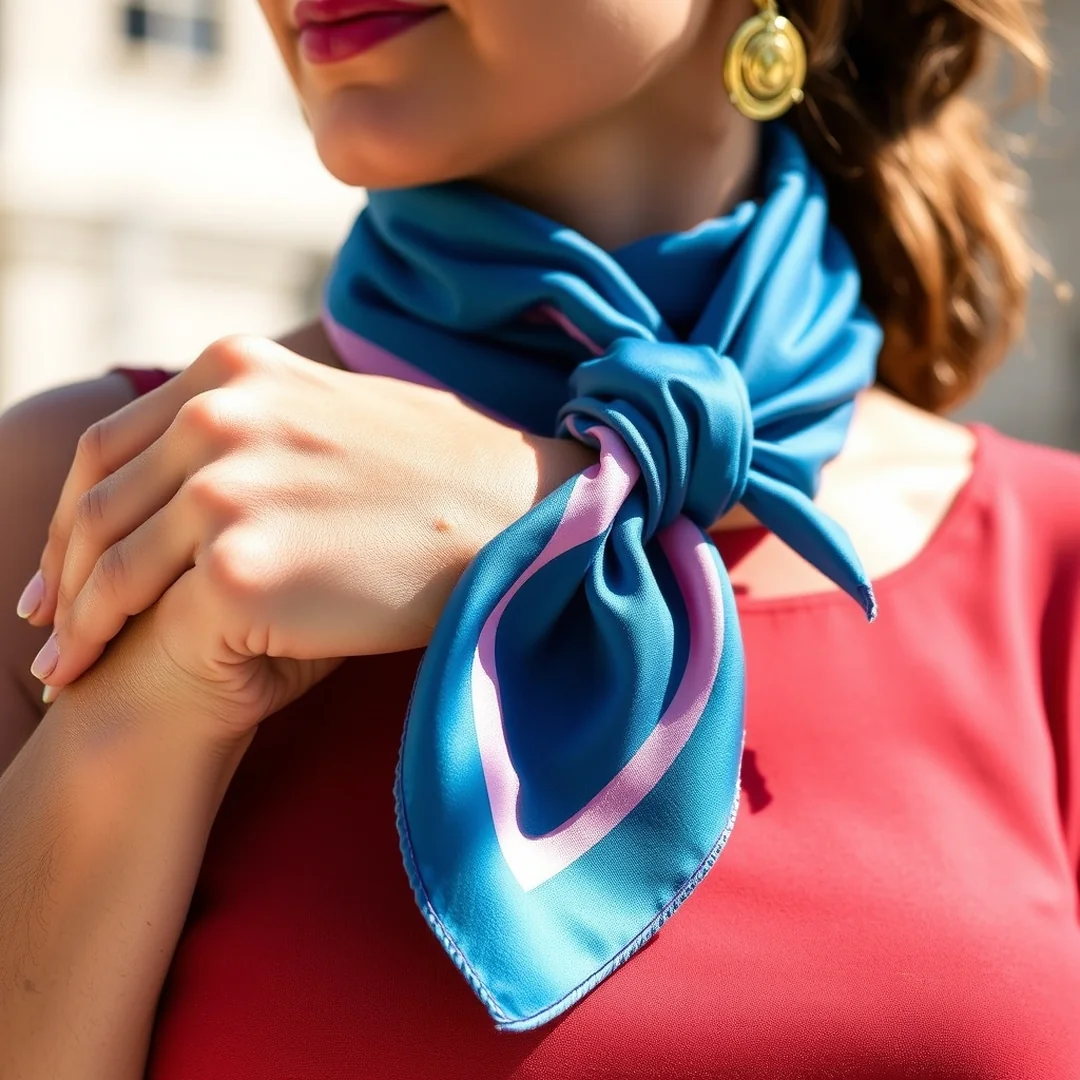 Wrist Scarf Details - 15 Summer Scarf Outfits for Creative Warm-Weather Style
