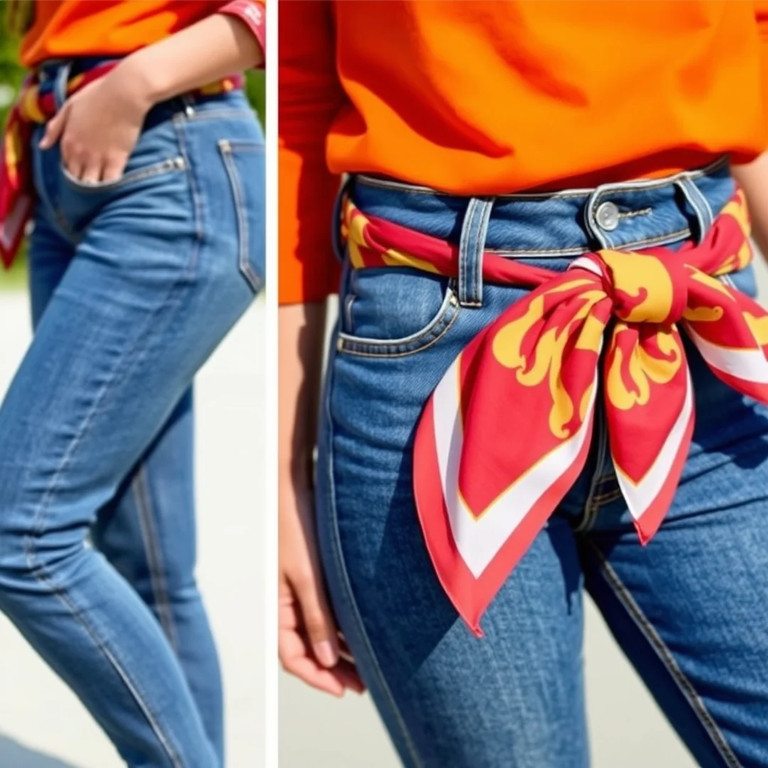 Belted Scarf Looks - 15 Summer Scarf Outfits for Creative Warm-Weather Style