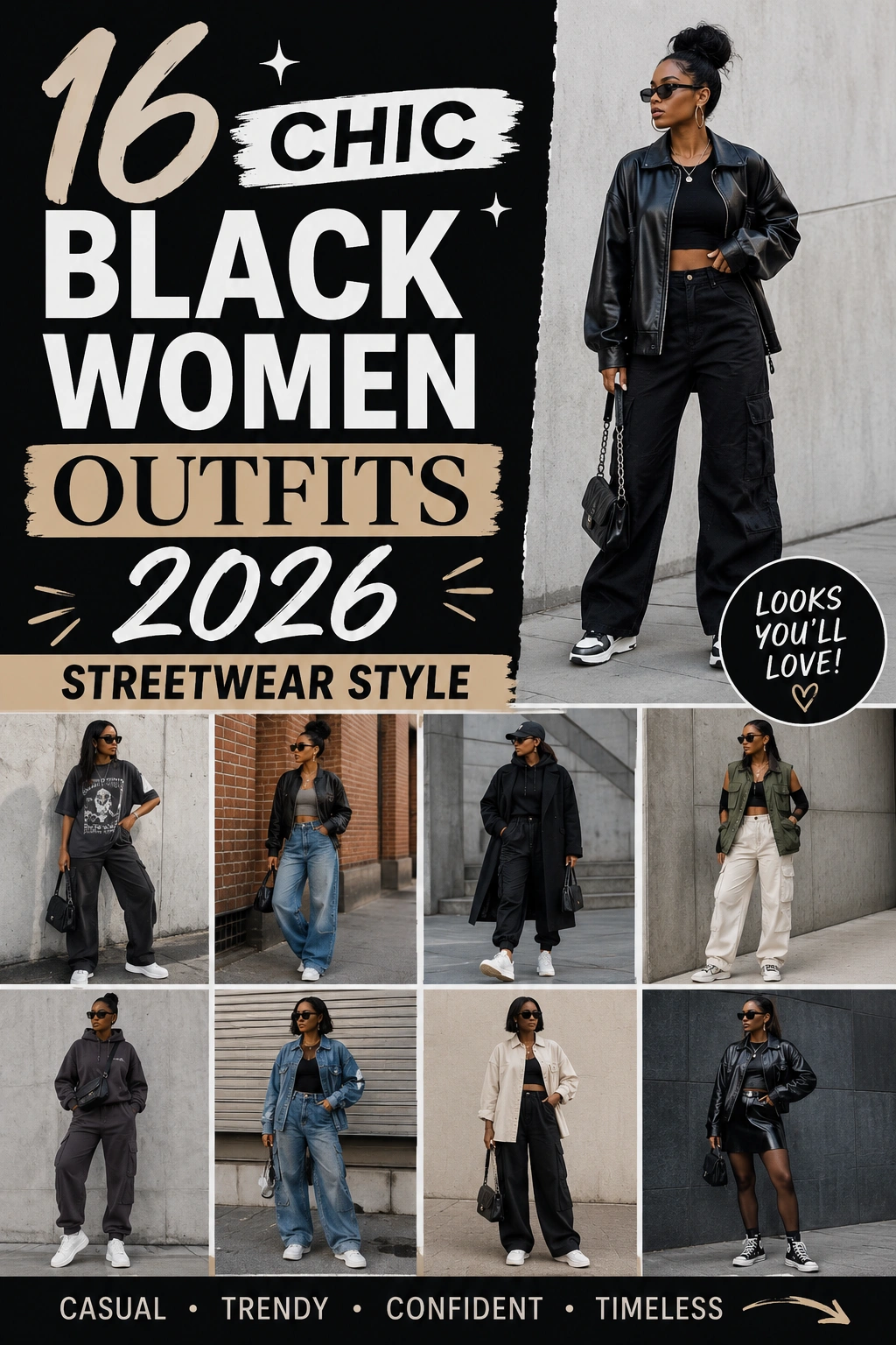 16 Chic Black Women Outfits 2026 Streetwear Style