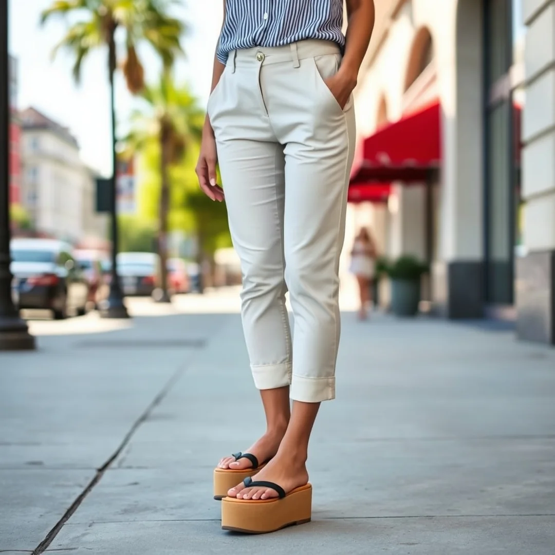 Capri Pant Styles - 16 Colorful Flip Flop Outfits for Fun Summer Style