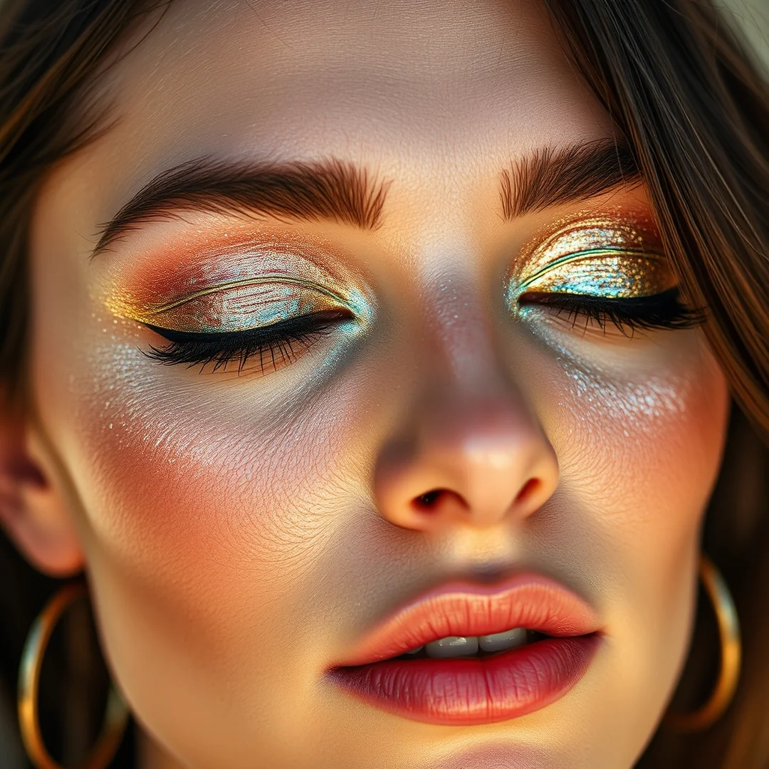 Layered Metallic Shimmers - 17 Metallic Eyeshadow Looks to Try This Summer
