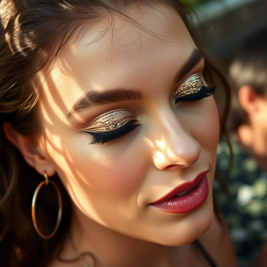 Metallic Glitter Hybrid Lids - 17 Metallic Eyeshadow Looks to Try This Summer
